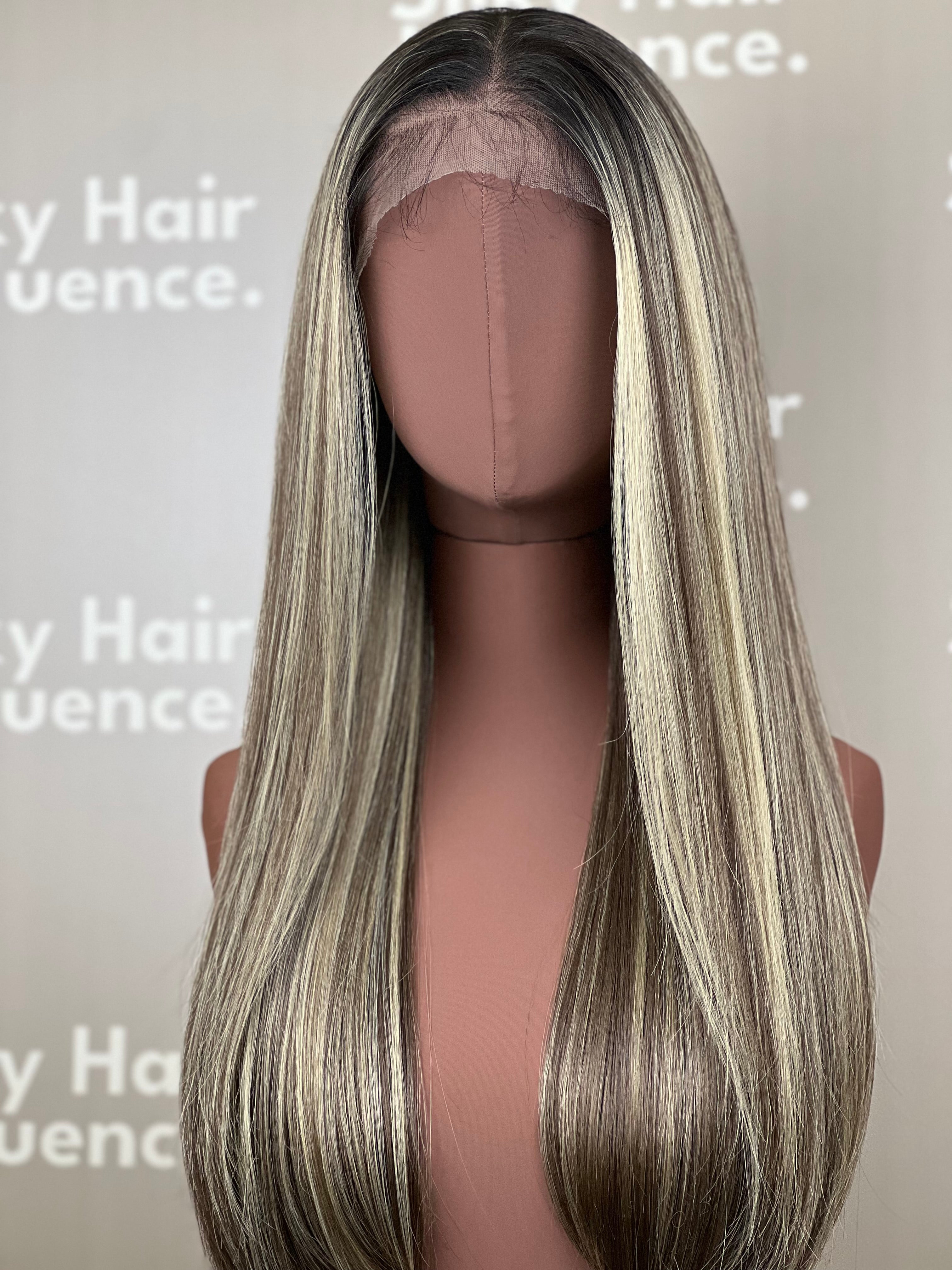 Finest Synthetic Wig 100 Highlighted Ash Bronde