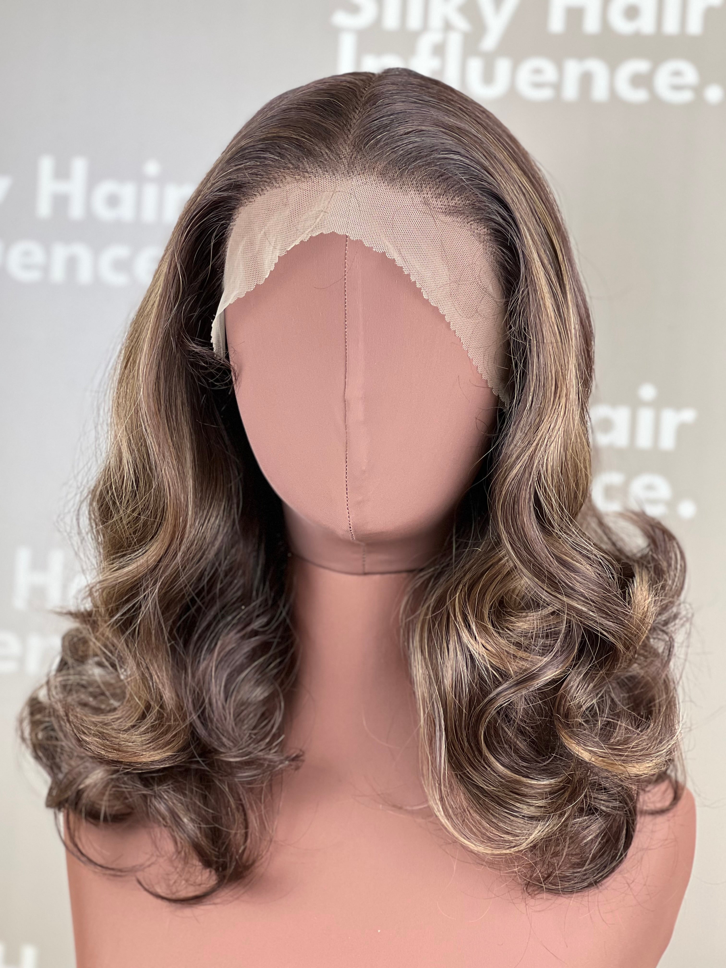 Finest Synthetic Wig 005 Highlighted Brown