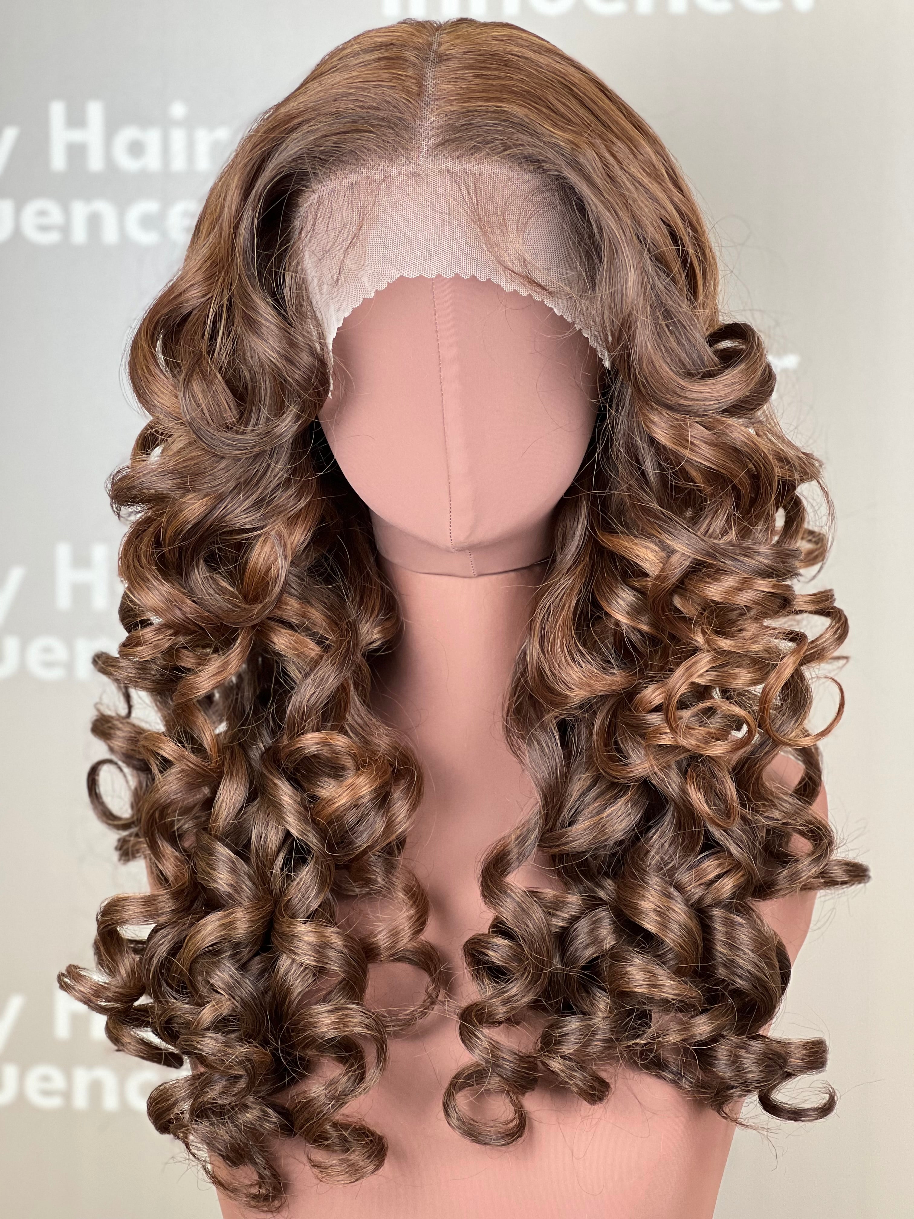 Finest Synthetic Wig 080 Highlighted Brown