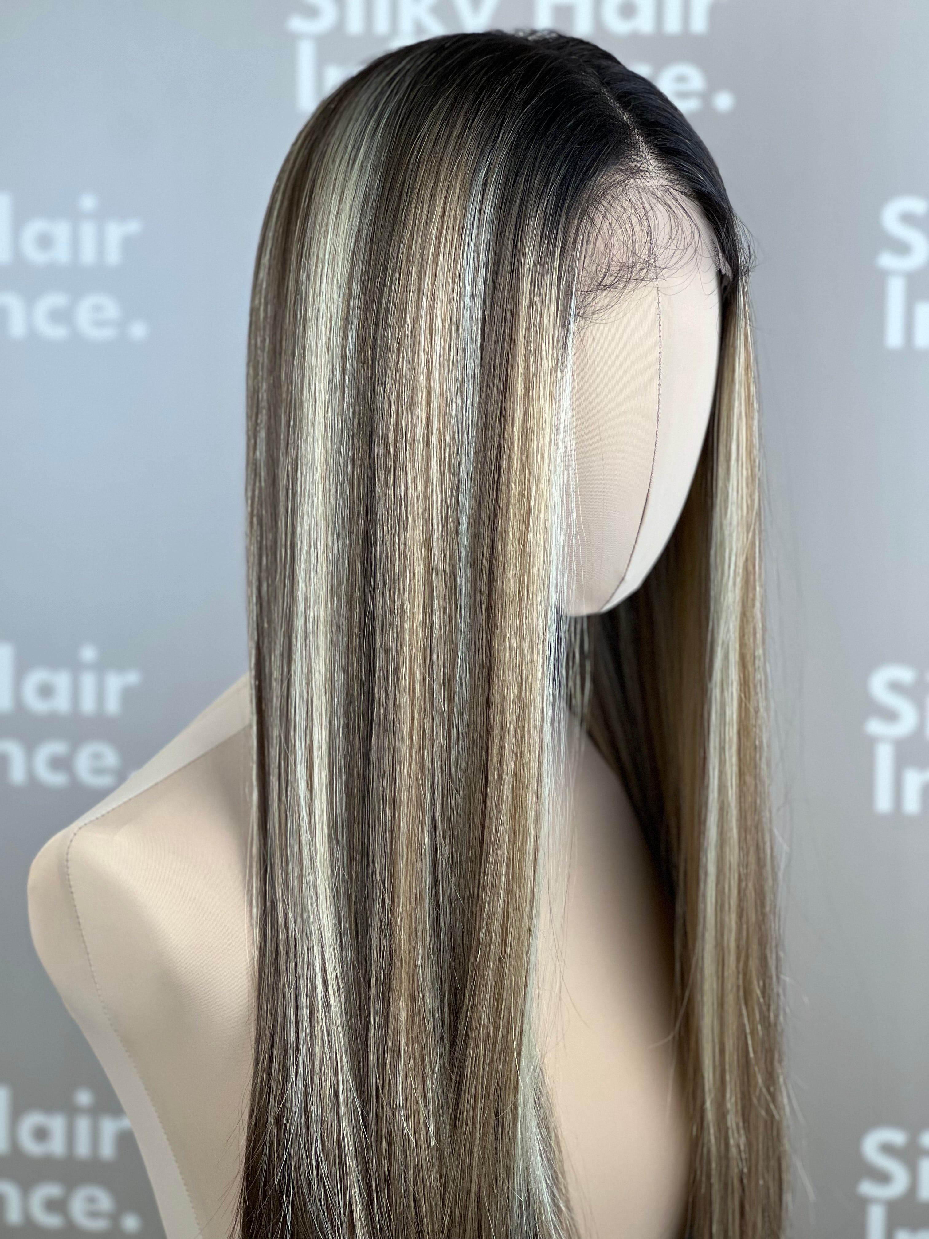 Finest Synthetic Wig 100 Highlighted Golden Bronde