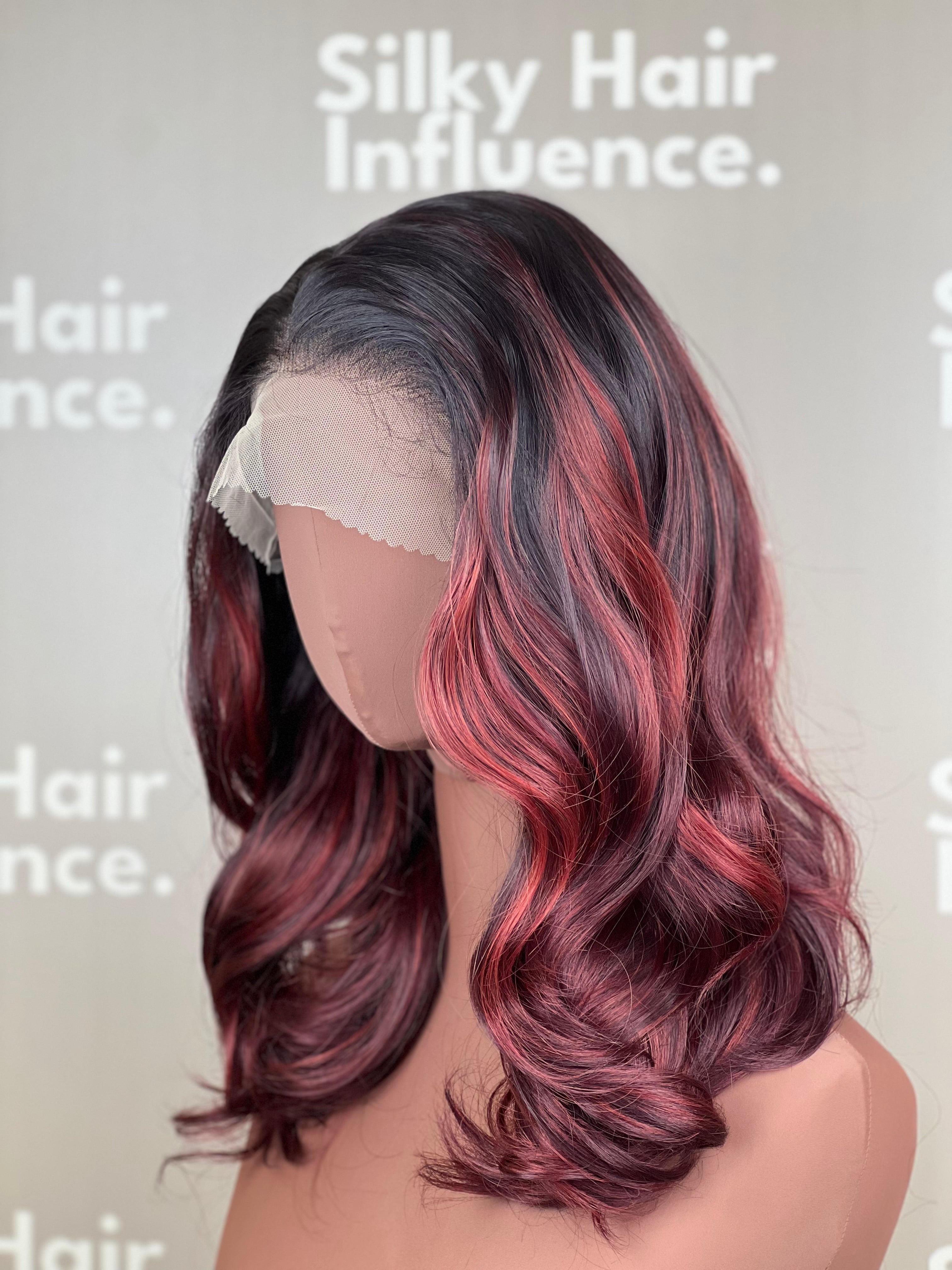 Finest Synthetic Wig 005 Highlighted Red