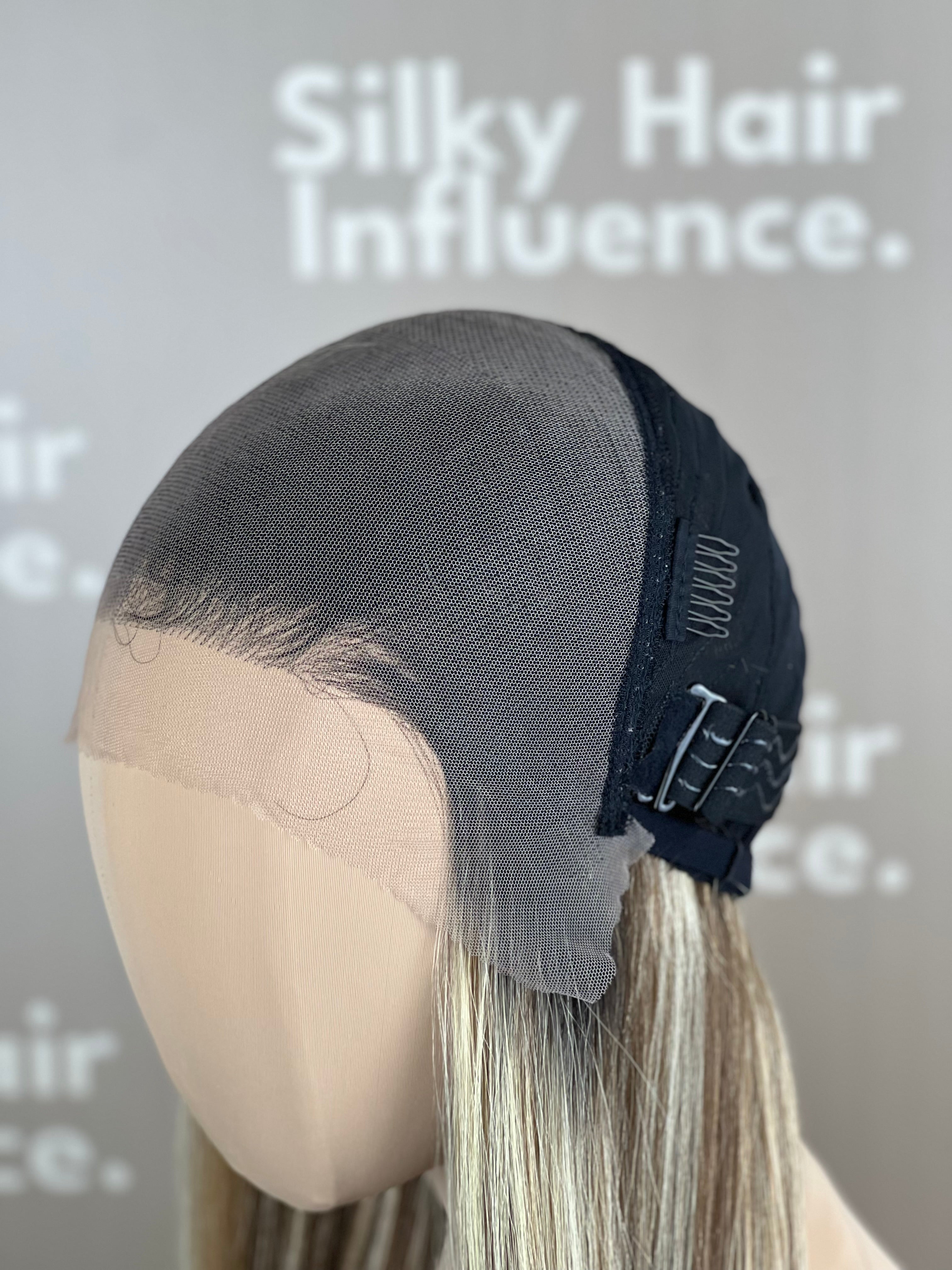 Finest Synthetic Wig 100 Highlighted Golden Bronde