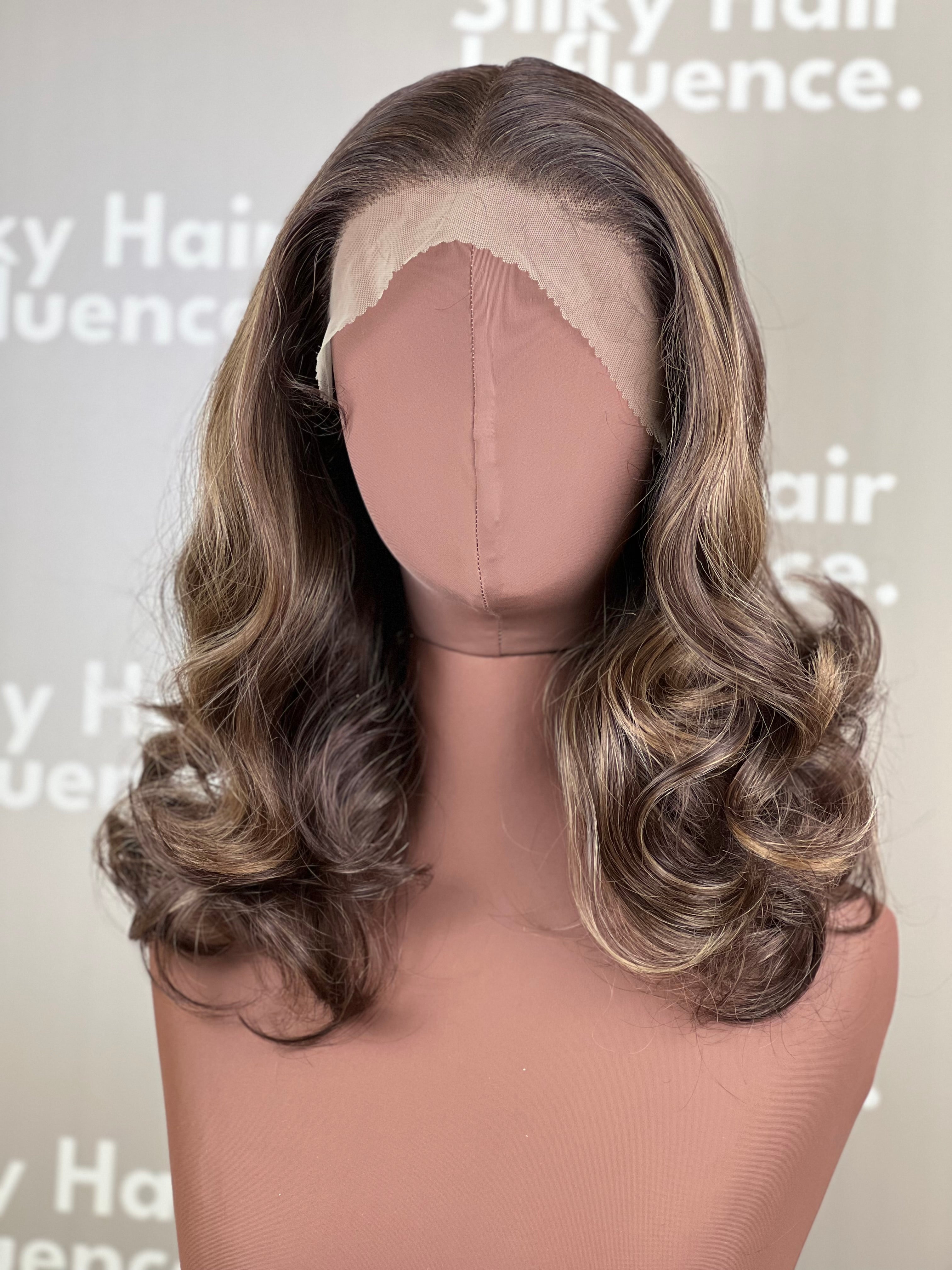 Finest Synthetic Wig 005 Highlighted Brown