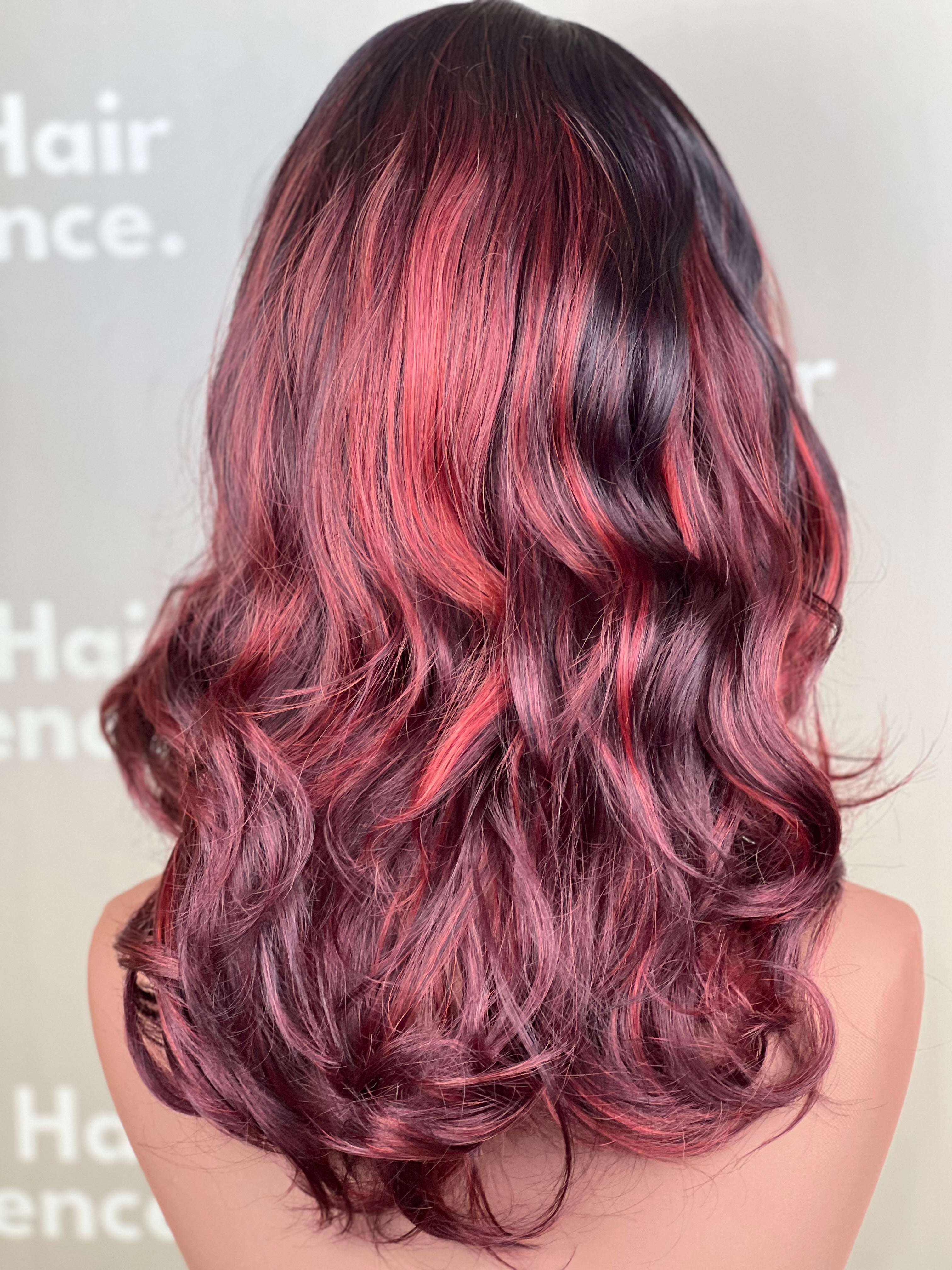 Finest Synthetic Wig 005 Highlighted Red