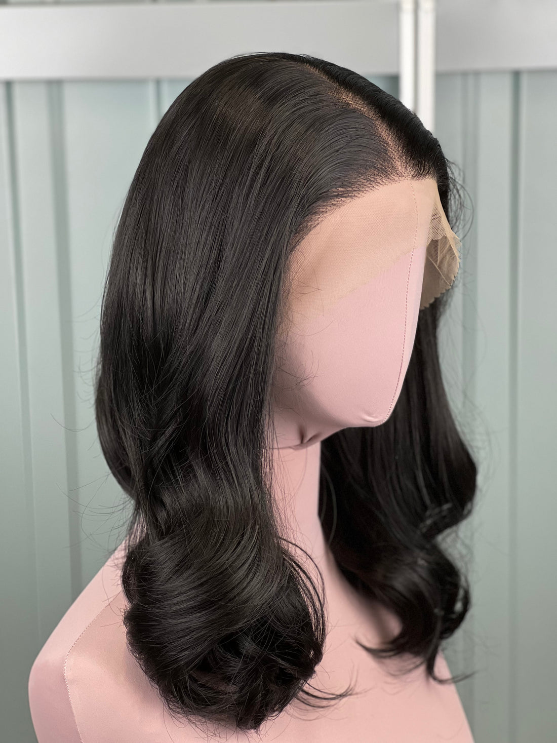 Finest Synthetic Lace Front Wig Glam Waves Jet Black 01