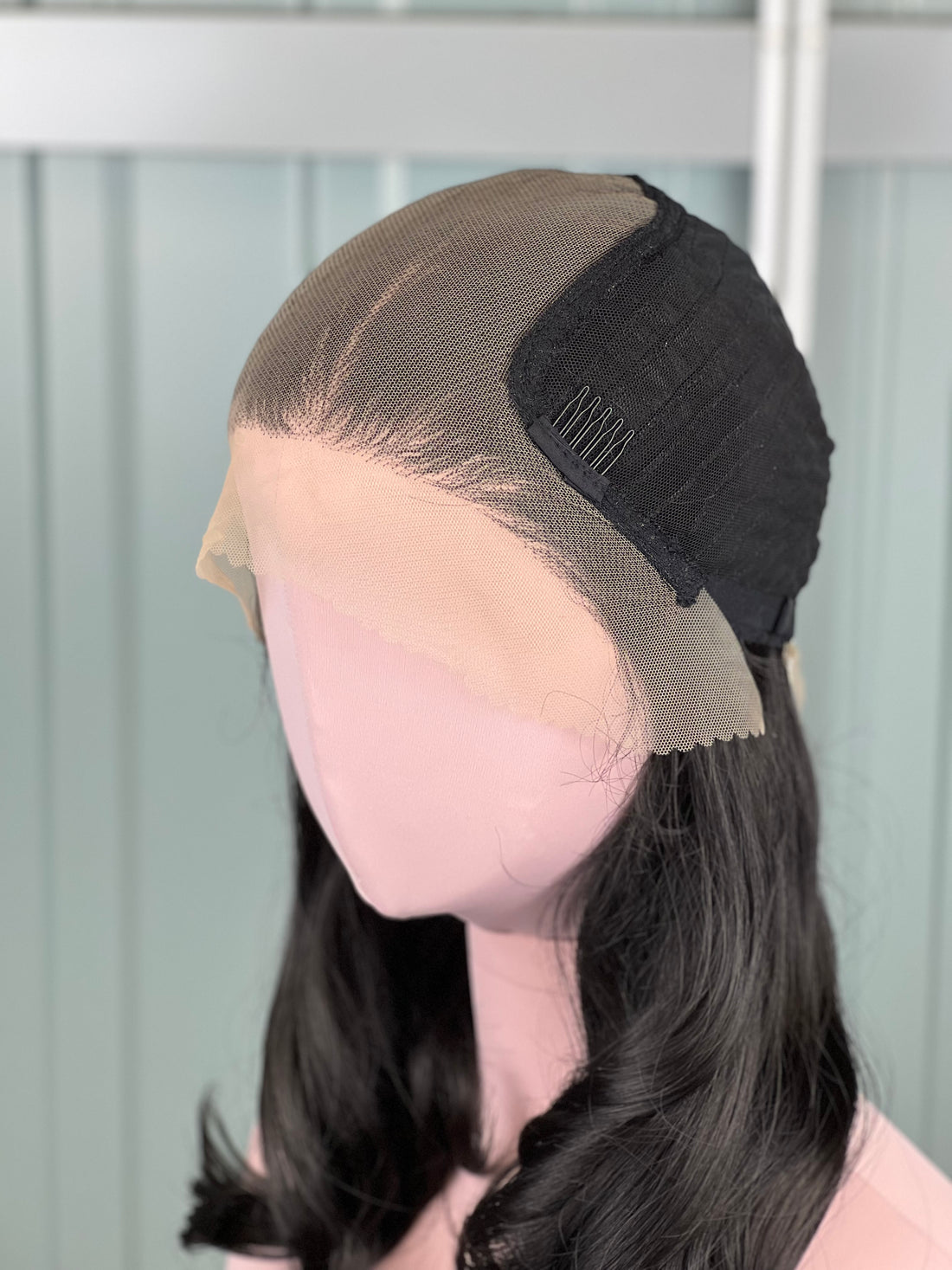 Finest Synthetic Lace Front Wig Glam Waves Jet Black 01